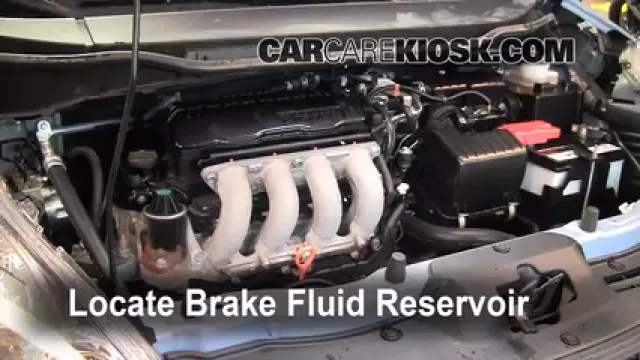 2010 Honda Fit Sport 1.5L 4 Cyl. Brake Fluid Check Fluid Level